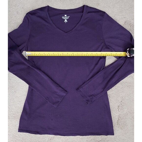 Segments - Women's 100% Merino Long Sleeve Base Layer -Purple, L, has flaw READ - Picture 9 of 9